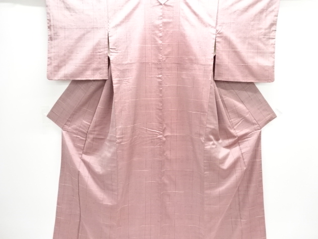 JAPANESE KIMONO / FUSHI TSUMUGI / ENSEMBLE / WOVEN GRID